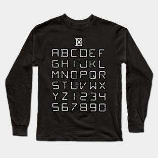 Font of Characters Vintage Patent Drawing Long Sleeve T-Shirt